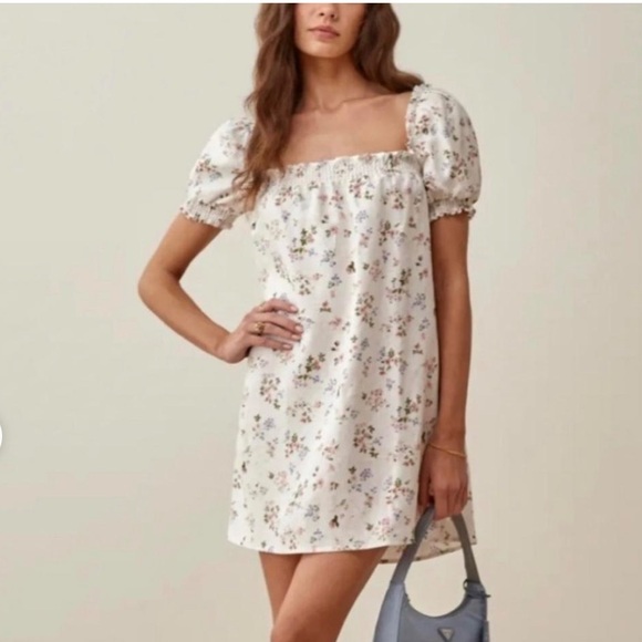 Reformation linen smock mini dress - Picture 1 of 7